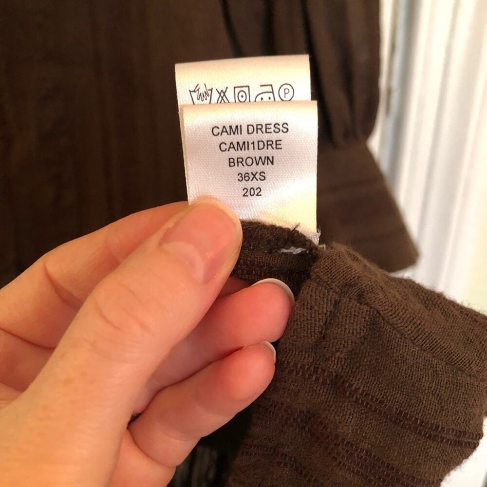 Antik Batik Chocolate Brown Embroidered Cami Mini Dress - Picture 9 of 13